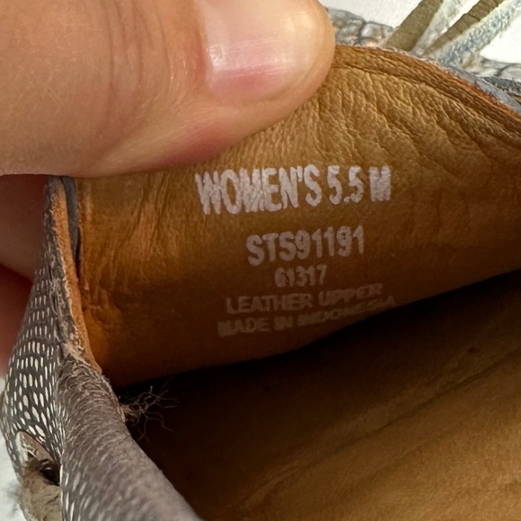 Sperry Silver‎ Metallic Top Sider Boat Shoe Women Size 5.5 - Picture 8 of 8